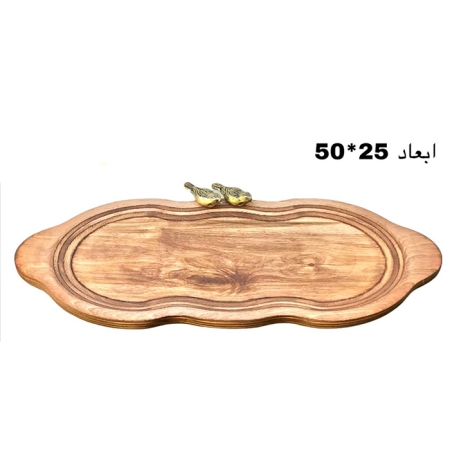 سینی چوبی بیضی 50 سانتی